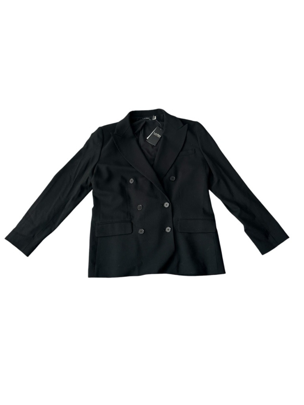Lauren Ralph Lauren Classic  Black Double-Breasted Blazer - Women's Jacket—NWT - Picture 2 of 6